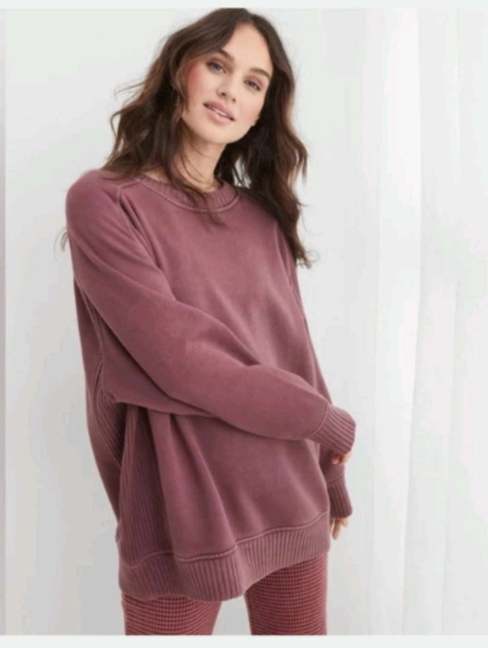 Aerie Down-To-Earth Crew Sweatshirt Sz M